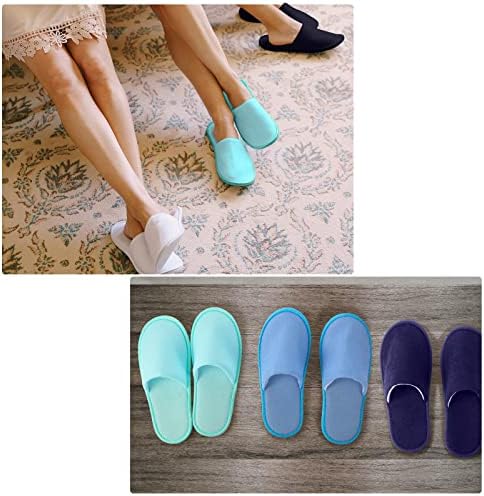 Geyoga 24 Pairs Disposable Slippers for Guests Bulk 2 Size Cotton Hotel Spa House Slippers for Graduation Wedding Party Shoeless Home Travel Individually Wrapped