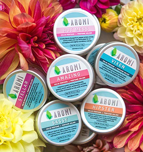 Aromi Hot Mess Solid Perfume | Fruity, Floral Fragrance, Vegan, Cruelty-free, Wax Scent, Travel, Funny Gift Idea, Grapefruit, Rose, Orchid Handmade (Hot Mess)