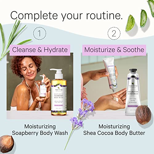 Tree to Tub Shea Butter Hand Cream for Dry Cracked Hands - Moisturizing Sensitive Skin Hand Lotion for Women & Men, Non-Greasy Vegan Hand Moisturizer w/Organic Cocoa, Aloe Vera, All Natural Lavender