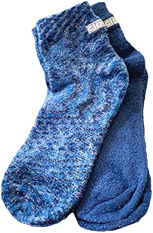 Cloudz - (2 Pairs! Dreamy Blue Soft Plush Natural Aloe Vera Spa Socks - (Assorted Solid & Patterned)