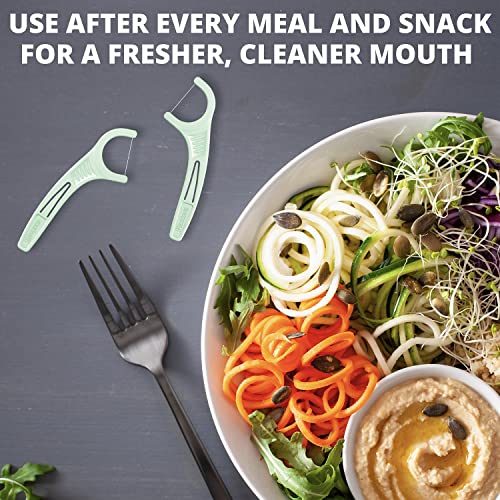 Plackers Micro Mint Dental Flossers, Fold-Out Toothpick, Super Tuffloss, Easy Storage with Sure-Zip Seal, Fresh Mint Flavor, 750 Count (Pack of 5)