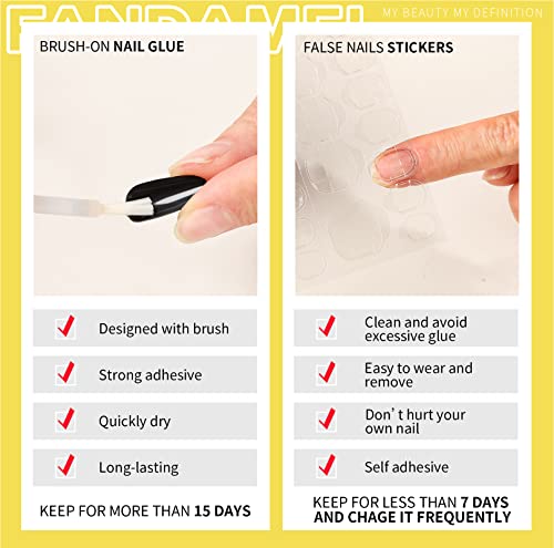 FANDAMEI Press on Nails Almond Matte, 24 Colors 576PCS Press on Nails Medium Almond Matte, Acrylic Medium Fake Nails Full Cover, Natural Press on Nail, False Nails with Nail Glue