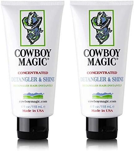Cowboy Magic Detangler & Shine for Horse, 4 oz - 2 Pack Conditioner, White