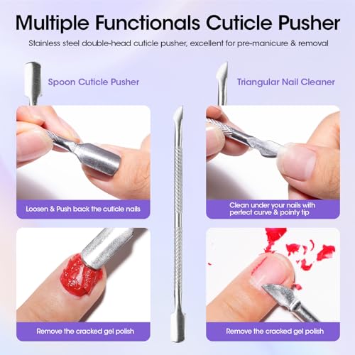 Gellen Gel Remover for Nails - Pro, Gel Polish Remover with Peelable Liquid Latex for Nails, Gel Nail Remover Kit Fast Nail Gel Removal in 2-5 Minutes Professional No Soaking or Wrapping