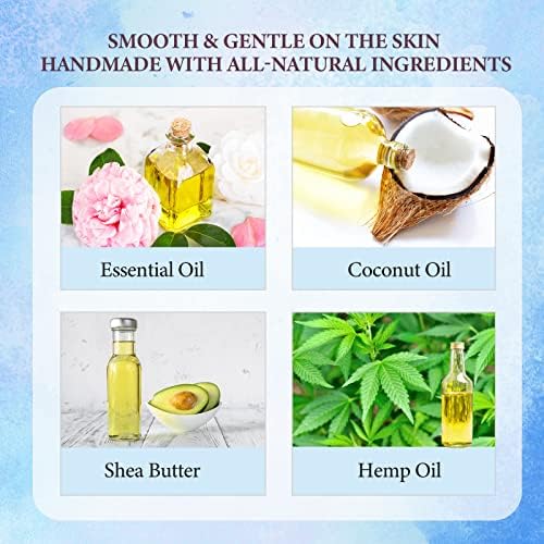 Hemp Oil Bath Bombs Gift Set Natural Refreshing Bubble Bath Kit with 6 Relaxing Scents Made from Pure Essential Oil for Bubble and Spa Bath, Birthday Mother's Valentine's Day Gifts