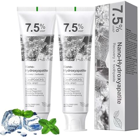 7.5% Hydroxyapatite Toothpaste for Advanced Enamel Protection,Appropriate for Sensitive Teeth,Gentle and Effective Formula,Fresh Mint,4.23 oz