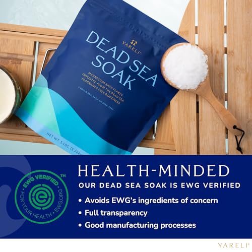 Magnesium Flakes, 15lb, Dead Sea Bath & Foot Soak, Alternative to Epsom Salt with Over 800,000mg of Magnesium Chloride Per Bag