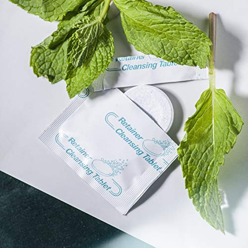 Retainer & Mouth Guard Cleaner Tablets - Mint Flavor Retainer Cleaner Tablets & Invisalign Cleaner - Denture Cleaning Tablets, Denture Cleaner, Aligners, Night Guard, Mouthguard Cleaners - 150 Count