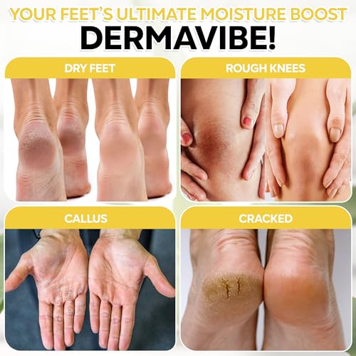 Premium 40% Urea Cream For Feet - Made In USA - Maximum Strength with Pumice Stone & Brush | Tested by Doctors | Intense Moisturizer & Corn, Callus and Dead Skin Remover, Dermavibe by DOCTOR'S INC.