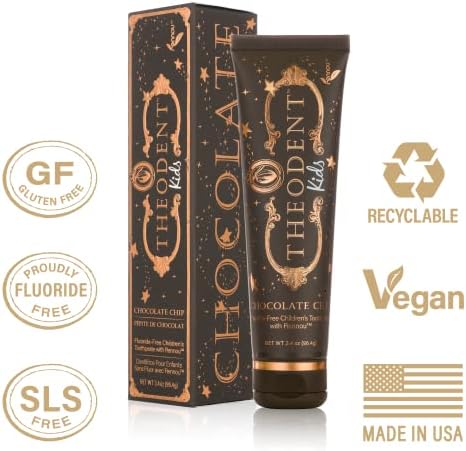 Fluoride-Free, Natural, Kids Toothpaste, Chocolate Chip Flavored (3.4 Ounces, 96.4 Grams)