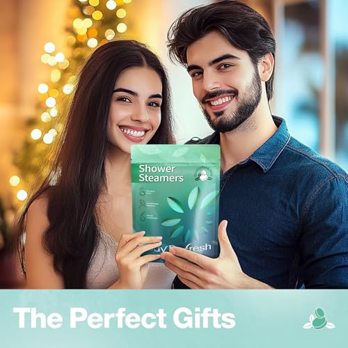 Shower Steamers Aromatherapy -18 Packs Eucalyptus Mint Shower Bombs, Birthday Gifts for Women Men, Stress Relief Self Care Eucalyptus for Shower, Thanksgiving, Halloween, Christmas Stocking Stuffers