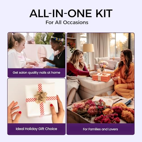 Poly Gel Nail Kit: Clear White Nude Pink Polygel Kit with Slip Solution Dual-Ended Nail Brush Nail Forms Nail Clips for Poly Gel Extension Starter DIY Set Home