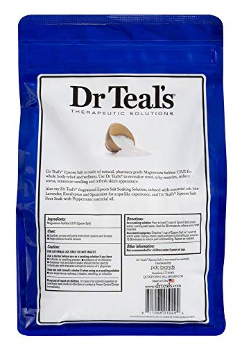 Dr. Teal's Therapeutic Soak Gift Set (3 Pack, 6lbs Ea.) - Unscented Soaking Solution Blended with Pure Epsom Salt - Ease Aches & Pains, Speed-Up Recovery Time - at Home Pain Remedy