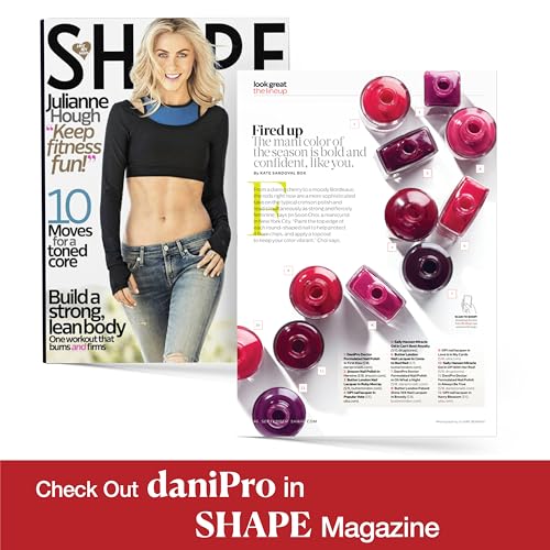 daniPro Doctor Formulated Nail Polish Lovely Lady deep pink Fingernail Polish & Toenail Polish, 0.5 oz with Undecylenic Acid, Biotin & Vitamins - Vegan Formula for Healthy Nails - Made in the USA