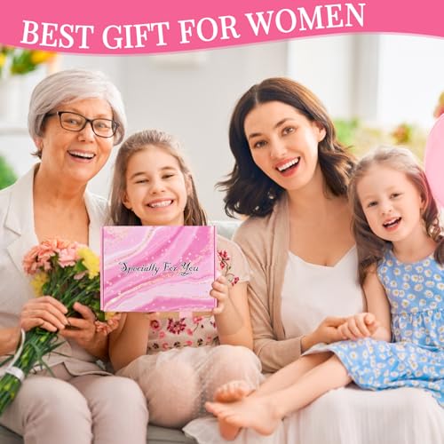 Gift Set for Women,Pink Gift Box Basket,Unique Gifts for Women Her ,Sisters,Daughter,Mom,Girlfirend,Wife,Coworker,Best Friend Birthday Gifts,Teen Girl Gifts,Mother Day Gifts,Personalized Gifts