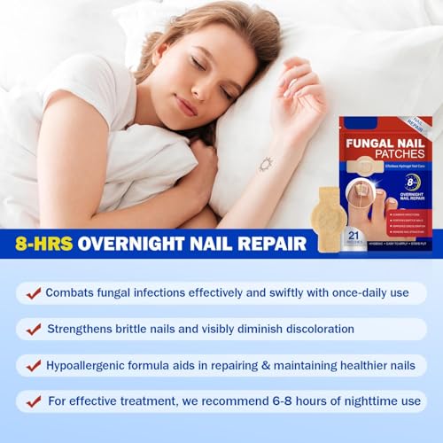 42pcs Toenail Fungus Treatment Extra Strength,Nail Patches for Nail Treatment Overnight,Nail Repair for Damaged Nails Care