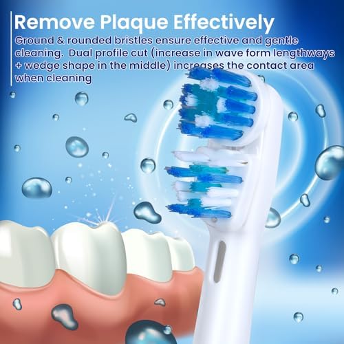 Replacement Brush Heads Compatible with Oral B- Double Clean Design, Double Clean Brush Heads, Compatible with Braun Oral-B Dual Clean Electric Toothbrush (16-Pack)