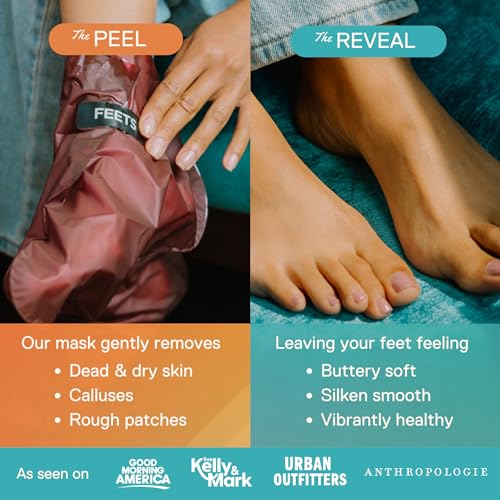 Foot Peel Mask with Eucalyptus and Lavender (2-Pack) | Remove and Exfoliate Dead Skin | Perfect for Men and Women | Removes and Repairs for Dry, Rough, Cracked Heels and Calluses
