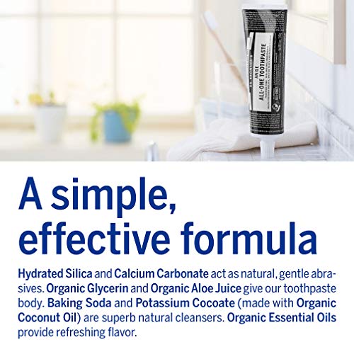 Dr. Bronner’s - All-One Toothpaste (Anise, 5 Ounce) - 70% Organic Ingredients, Natural and Effective, Fluoride-Free, SLS-Free, Helps Freshen Breath, Reduce Plaque, Whiten Teeth, Vegan