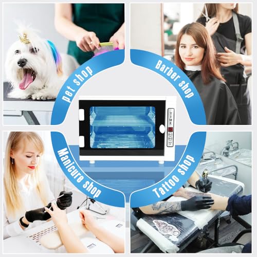 Nail Tool Cleaning Machine, 12L High Capacity Multi-Functional Nail Cleaner Box Manicure Tool Cleaning Cabinet Salon Equipment for Spa Beauty Home Metal Tools