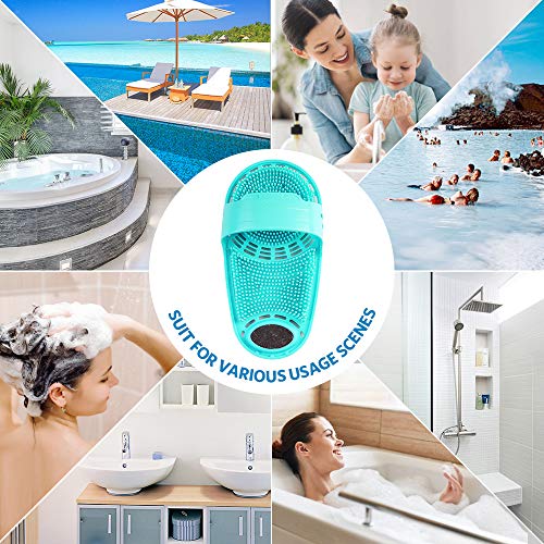 Silicone Shower Foot Scrubber Personal Foot Massage and Cleaning, Non-Slip Foot Scrubber for Men and Women (1PCS Green)