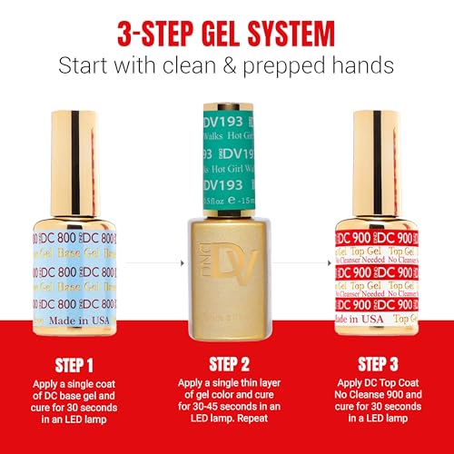 DND Diva Gel Polish Set, First Class Collection, UV/LED GelPolish and Air Dry Nail Lacquer, Matching Chip-Free Polish Duo, 0.5 Fl Oz Each