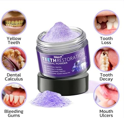 ODALIT Teeth Restoration Mineral Powder,Mineral Tooth Powder,freshen Breath,Protect Teeth and Gums (1)