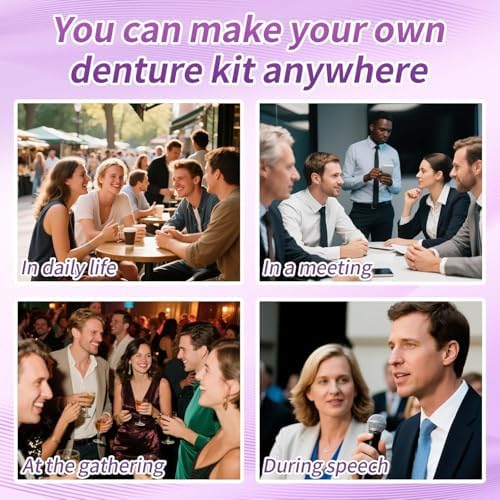 at-Home DIY Denture Kit: Full Set of Upper & Lower False Teeth for DIY Smile Transformation-SQ9