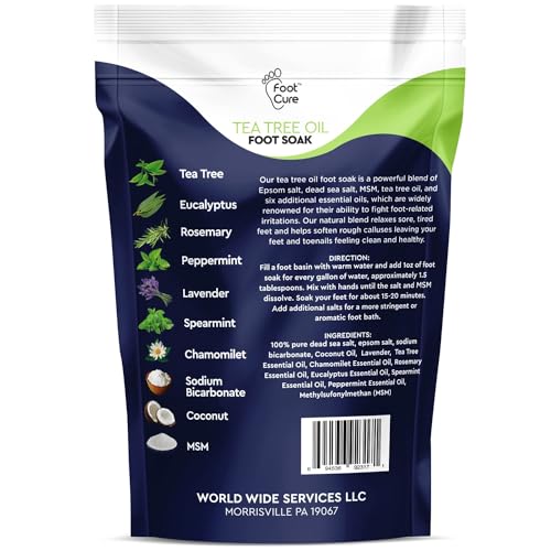 FOOT CURE Exfoliator & Callus Remover Pedicure Set – Care Kit Includes File for Dead Skin, Tea Tree Oil Soak Salts, Urea Cream 40 Percent Removal Gel Made in USA, Ivory, 4 Piece