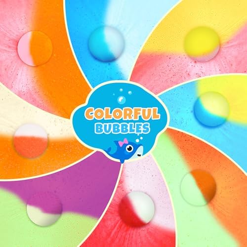 48pcs Bath Bombs for Kids with Toy Inside, Organic Colorful Bubble Bath for Kids Safe, Best Birthday, Party, Easter Bath Bombs Gift Set for Girls and Boys