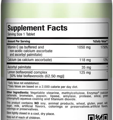 Maxi Health Max C Gram Plus -Gradual Release Buffered Vitamin C Tablets, 180 Count (Pack of 1)