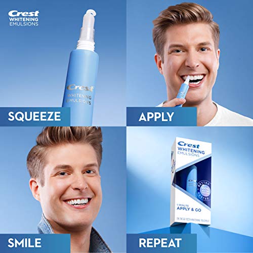 Crest Whitening Emulsions On-the-Go Leave-On Teeth Whitening Gel Pen, 0.35 Oz (10 G)