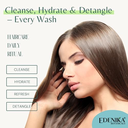 Peppermint Shampoo and Conditioner with Castor Oil & Biotin, Soothes Dry, Itchy Scalp, Strengthens Hair, Reduces Thinning & Hair Loss, Promotes Growth, Adds Volume, Sulfate-Free, 16 fl oz Each