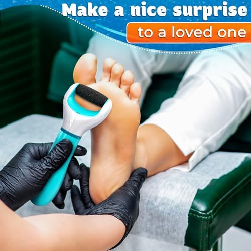 Rechargeable Electric Foot Callus Remover Tool – High-Speed 2800 RPM Electric Foot Sander Callus Remover with Replaceable Roller – Compact & Easy Maintenance, Up to 2-Hour Runtime for Smooth Feet
