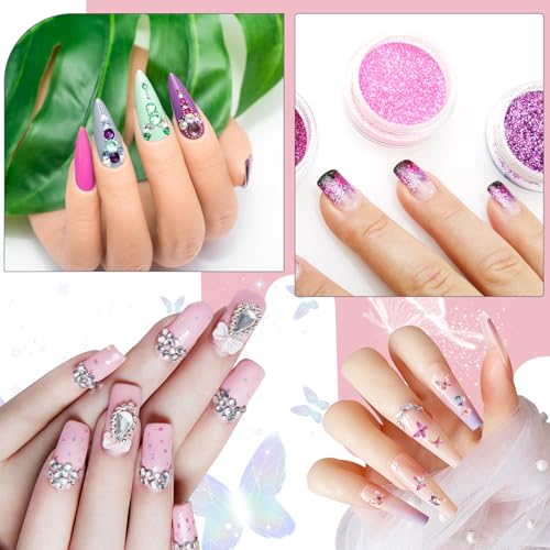 Acrylic Nail Kit, Acrylic Nail Set with Drill and UV Light,Professional Colored Acrylic Nail Powder Nail Starter Kit Decoration Tools with Everything for Beginners Full Acrylic Nail Supplies
