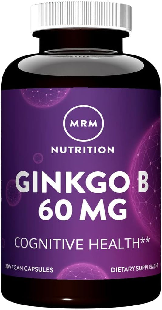 MRM Nutrition Ginkgo B 60mg | Gluten-Free + Vegan | 120 Servings