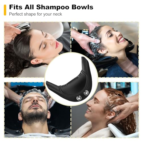 AISEELY Shampoo Bowl Neck Rest - 2 Suction Cups Included Salon Shampoo Neck Rest Cushion, Silicone Neck Cushion for Home Wash Basin & Professional Salon Hair Washing Tray