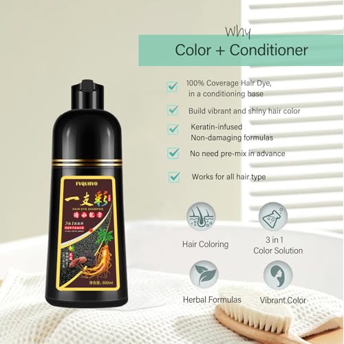 Silver Gray Hair Dye Shampoo, Instant Hair Color Shampoo, Silver Shampoo Hair Dye for Women Men, Lasting Shampoo Para Canas & Champu Para Canas, Shampoo Para Pintar el Cabello