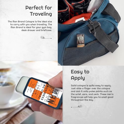 Solid Cologne Sample Set - Mens Sample Cologne Pack - Mens fragrance Sampler Set - Mens Travel Size Cologne Sampler Set (The Triad - 3 Pack - 0.75 oz each)