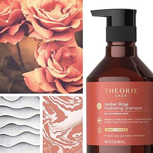 Theorie Amber Rose Hydrating Conditioner- Refresh & Hydrate, Irresistible Scent of Rose, Jasmine & Amber, Suited For All Hair Types-Color & Keratin Treated Hair, 800ML
