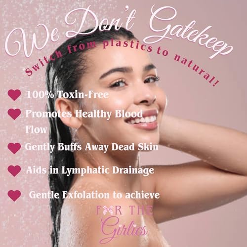 Natural Loofah Exfoliating Body Scrubber for Women Made with Natural Egyptian Loofa Sponge, Bath Shower Luffa lufa for face and Body. exfoliator Scrub Pads