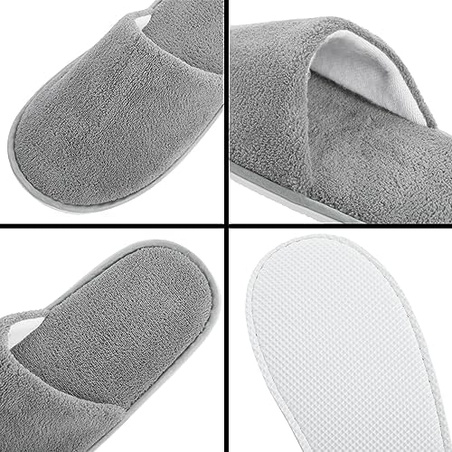 Juvale 12 Pairs Disposable Slippers for Guests, Bulk Pack for Hotel, Spa, Shoeless Home, (US Men Size 11, Women 12)