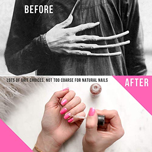 Nail Files and Buffers Premium Pink Light Pink 280 320 Washable Emery Boards 7 Inches Long 12 Pack