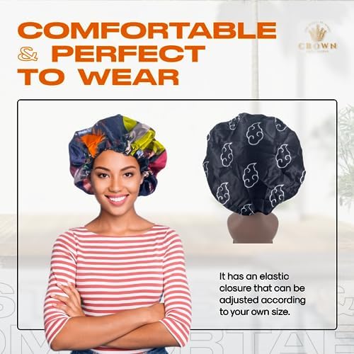 Double Layer Reversible Anime Bonnet for Men and Women - Comfortable Satin Silky Fabric with Elastic Soft Band