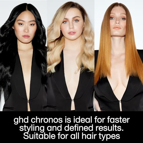 ghd Chronos & Chronos Max Stylers ― 1" and 2" Professional Flat Iron Hair Straighteners Last 24hrs | 85% More Shine, 2X Less Frizz, No Heat Damage