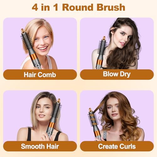 Small Round Volumizng Brush Attachment for Dyson Airwrap HS01 HS05 HS08, 20MM Smaller Tiny Round Brush Volume Boost Short to Medium Length Hair, Bangs to Creates Defined Bouncy Curls
