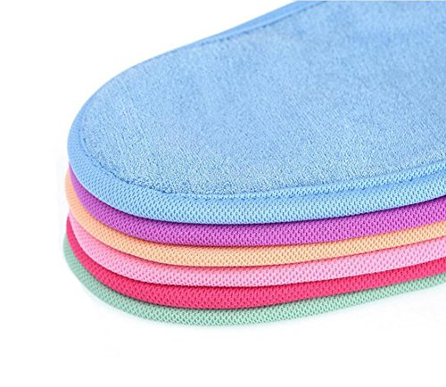 3PCS Bathing Mittens Shower Soft Skin Care Face Body Wash Massage Spa Mitt for Adult and Kids(Color Random)