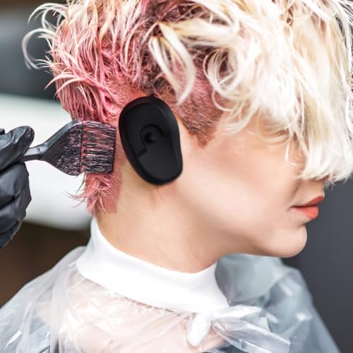 Silicone Ear Protectors, 4pairs Anti-Slip Ear Covers Waterproof Ear Protective Cover for DIY Hair Dye, Washing Hair, Shower