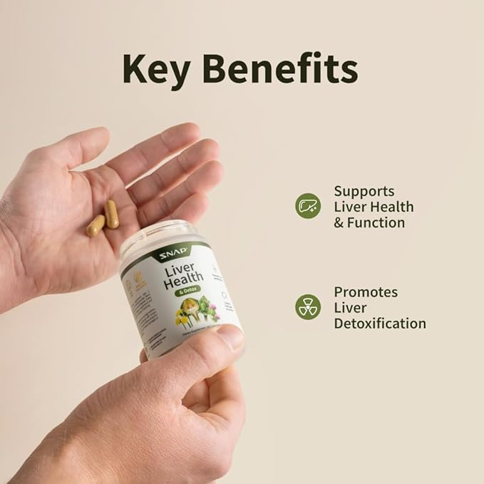 Snap Supplements Liver Health Support Supplement, Natural Liver Cleanse Detox and Repair, 60 Count (Pack of 2)