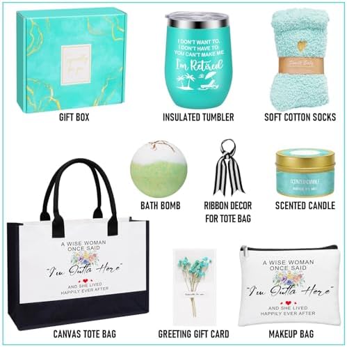 Retirement Gift for Woman,Best Cool Retirement Gifts for Coworker Teacher Nurses Boss Friends Mom Grandma Retirees, Funny Retired Gifts
